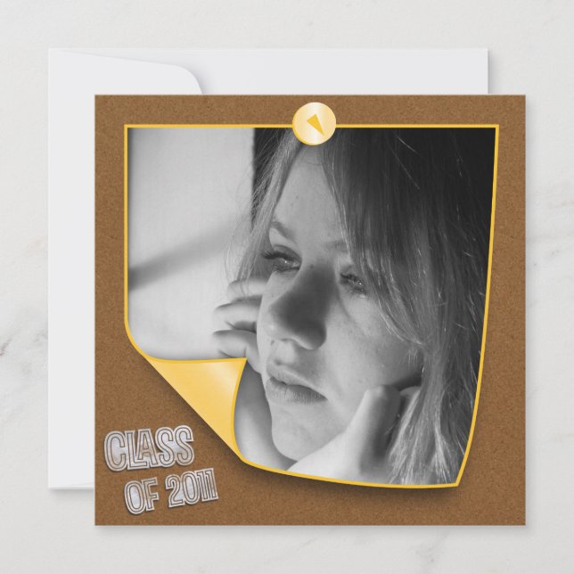 Convite pegajoso personalizado da graduação da (Frente)