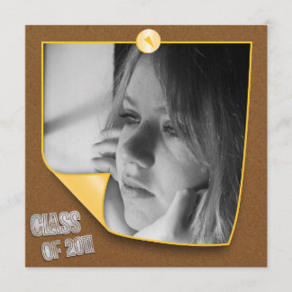 Convite pegajoso personalizado da graduação da