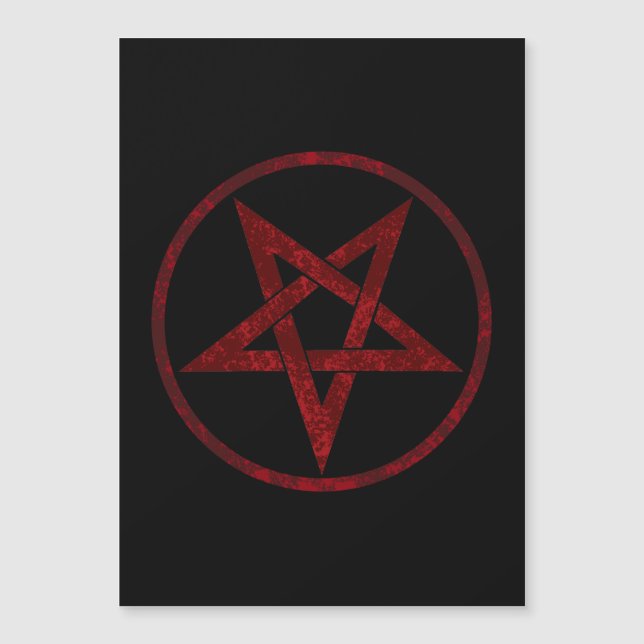 Convite Pentagrama do diabo vermelho (Frente)