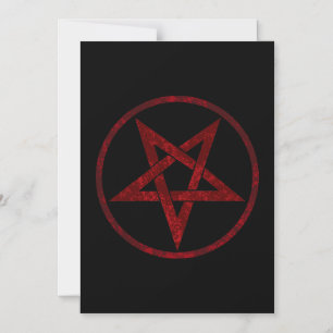 Convite Pentagrama do diabo vermelho