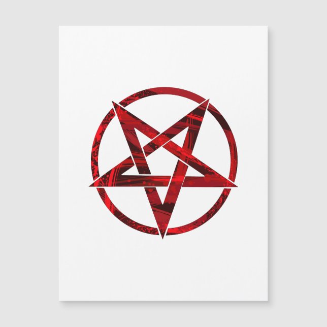 Convite Pentagrama do diabo vermelho (Frente)