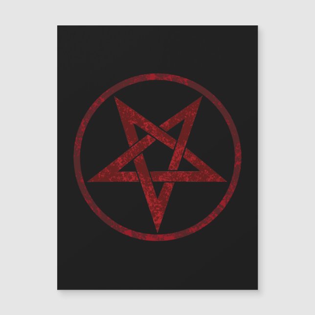 Convite Pentagrama do diabo vermelho (Frente)