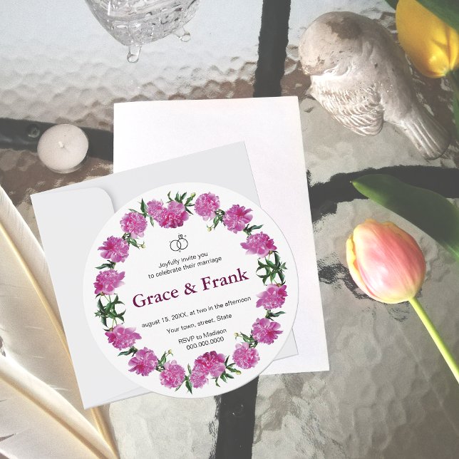 Convite Peônia. Convite (Criador carregado)