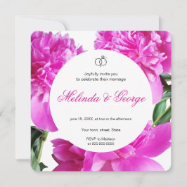Convite Peônia. Convite