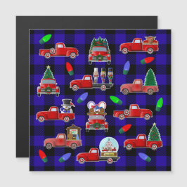 Convite Pequeno Íman Red Truck no Natal