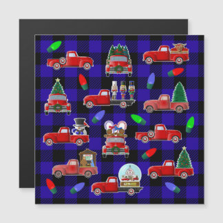 Convite Pequeno Íman Red Truck no Natal