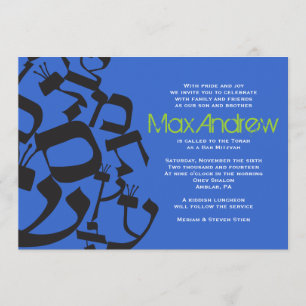 Convite PERFEITO de Mitzvah do bastão do bar do