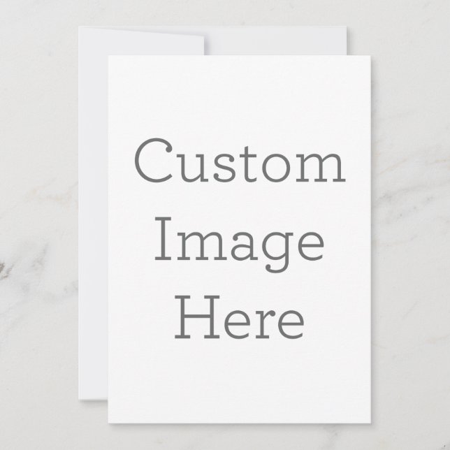 Convite simples, Tamanho: 12,7 cm x 17,8 cm, Papel: Fosco, Canto: Quadrado, Envelopes: Branco, Qualidade de impressão: Padrão (Frente)