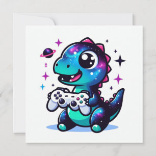 Convite personalizado ao dinossauro para jogadores