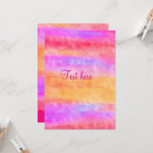 Convite Personalizado Aquarela Multicolorida