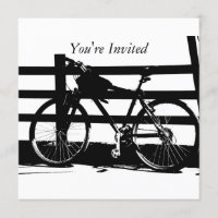 Convite Personalizado ©Black & White Bike at Sea