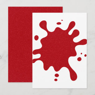 Convite Personalizado Branco e Tomate com Efeito S