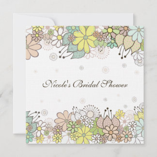 Convite Personalizado Branco Natural do chá de pan