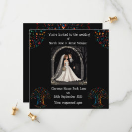 Convite Personalizado Cartoon Imagem de Casamento 