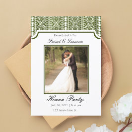 Convite Personalizado com Foto de Henna Árabe Pers