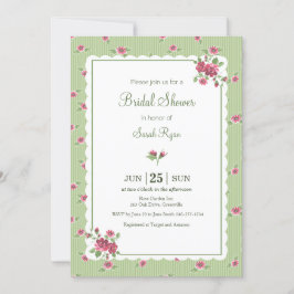 Convite Personalizado com Rosas Florais Antigas Ro