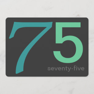 Convite Personalizado de 75. º Aniversário para 