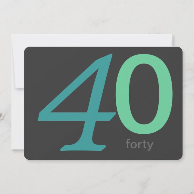 Convite Personalizado de aniversário de 40 anos de (Frente)