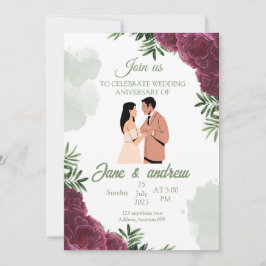 Convite Personalizado de Aniversário de Casamento