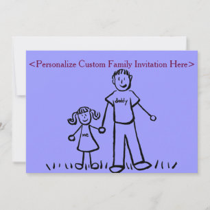 Convite Personalizado De Arte Da Família Padre Dau