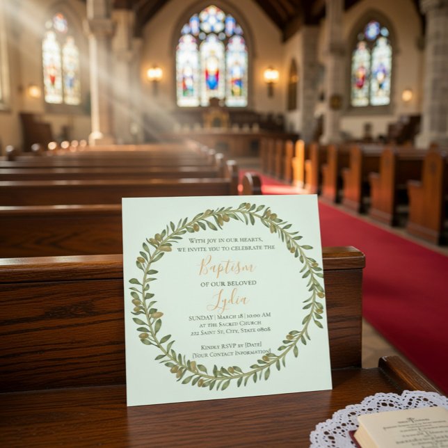 Convite Personalizado De Batismo De Frota Oleícola (Criador carregado)