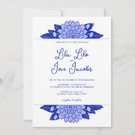 Convite Personalizado De Casamento Dahlia