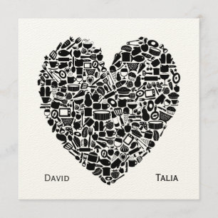 Convite Personalizado De Casamento De Coração De