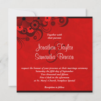 Convite Personalizado De Casamento Gótico Floral V