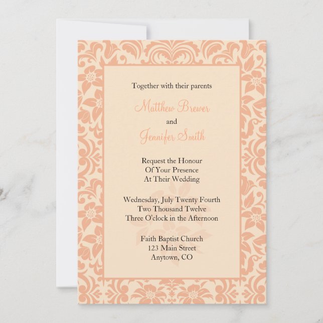 Convite Personalizado de Casamento para Damas de C (Frente)