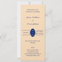 Convite personalizado de casamento simples Beige