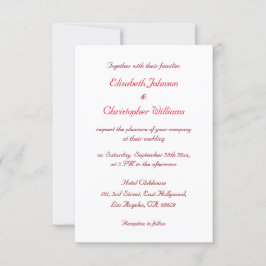 Convite Personalizado De Casamento Simples Elegant