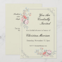 Convite Personalizado de Chá de panela de Quadro F