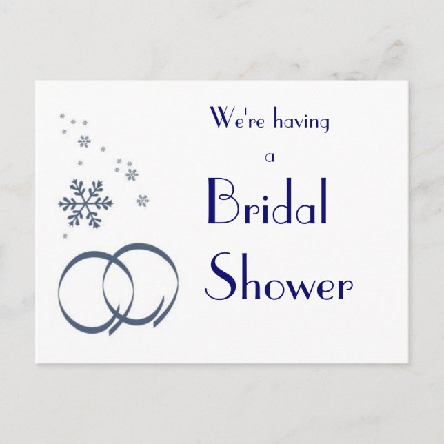 Convite personalizado de Chá do Casamento no inver (Frente)