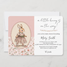 Convite Personalizado de Chás de Bebê, Coelhinho V