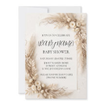 Convite Personalizado de Churrasco de Bebê Boho Ne