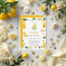 Convite Personalizado de Chuveiro de Bebê Limão Cí