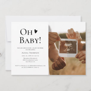 Convite personalizado de Chuvinha de Bebê Oh Baby