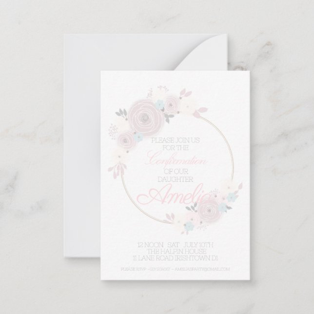 Convite Personalizado de Confirmação (Frente)