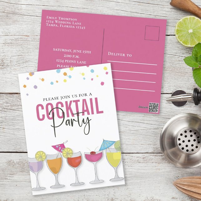 Convite Personalizado De Cuta Parte Do Cocktail (Criador carregado)