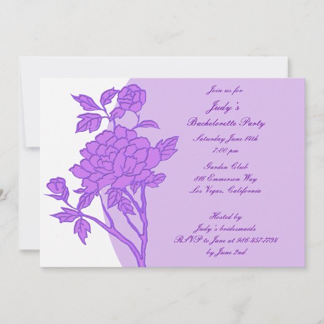 Convite Personalizado de Despedida de Solteira com (Frente)