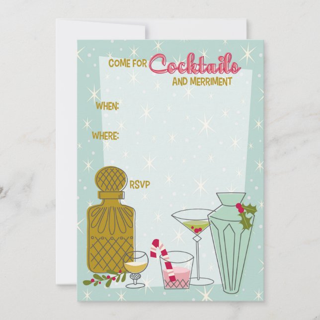 Convite Personalizado de Festa de Cocktail de Féri (Frente)