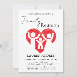 Convite Personalizado de Festa de Reunião de Famíl