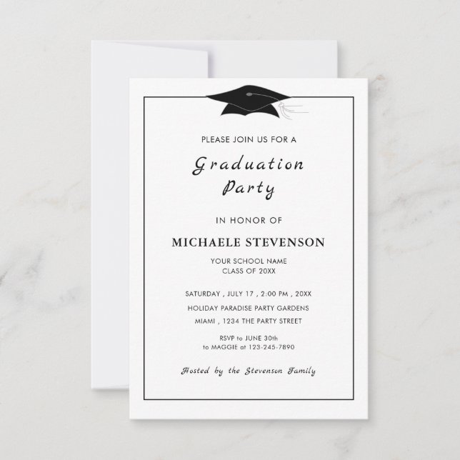Convite Personalizado de Formatura Seus Cores (Frente)