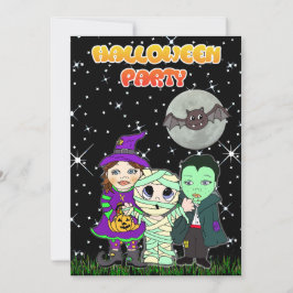 Convite Personalizado de Halloween Fofo