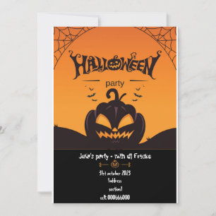 Convite personalizado de halloween para festa de h