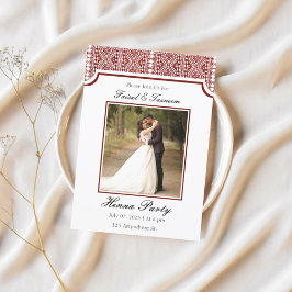 Convite Personalizado de Henna Árabe com Foto Cust