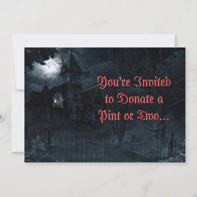 Convite Personalizado de Mansão Assombrada (Frente)