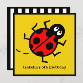 Convite personalizado de padrão Ladybird