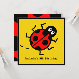 Convite personalizado de padrão Ladybird