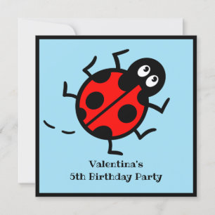 Convite personalizado de padrão Ladybird